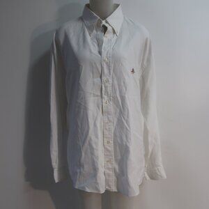 Mens Paul Stewart White Button Down Shirt XL